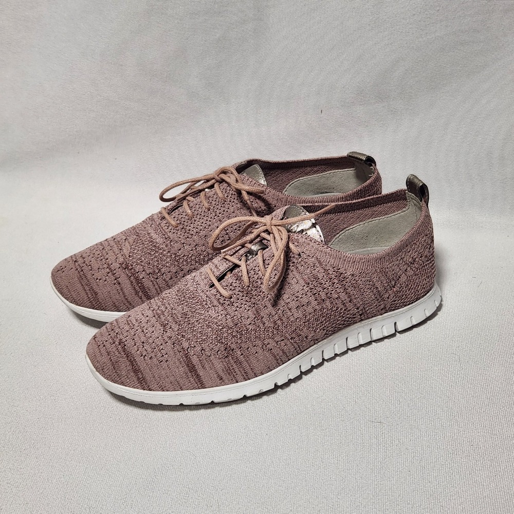 Cole Haan Zerogrand Stitchlite Mauve Pink Knit Sneakers W12542 Womens 9B